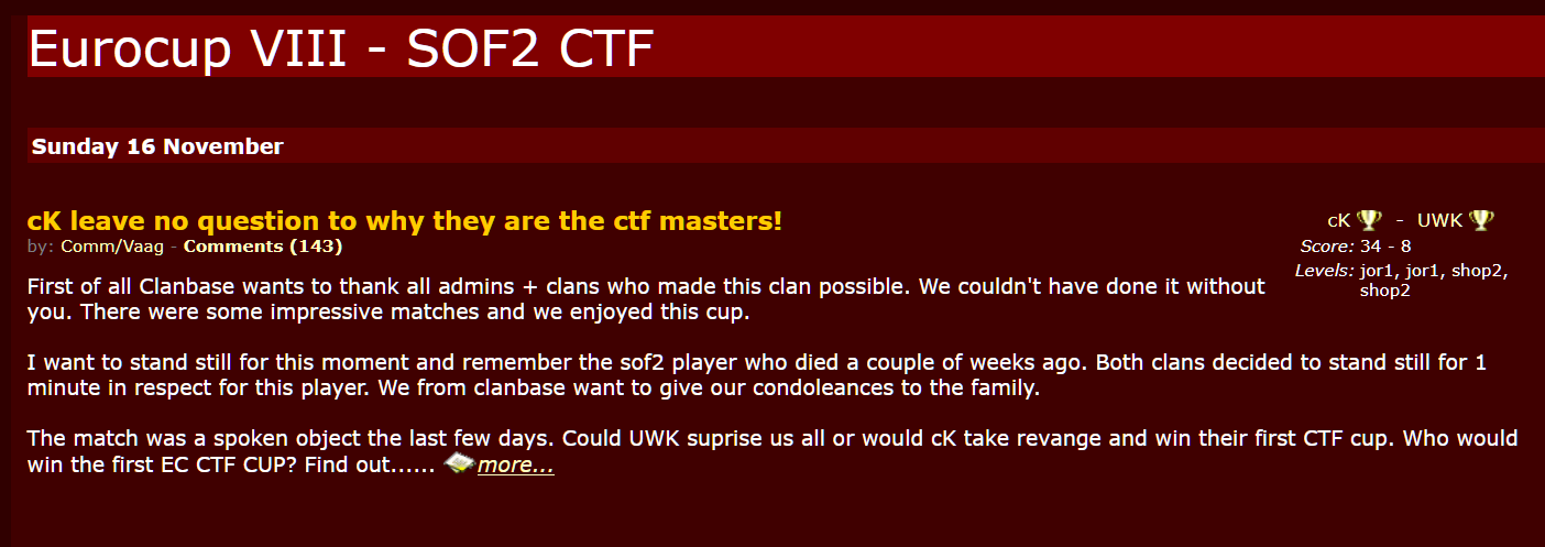 EuroCup CTF VIII - Team cK