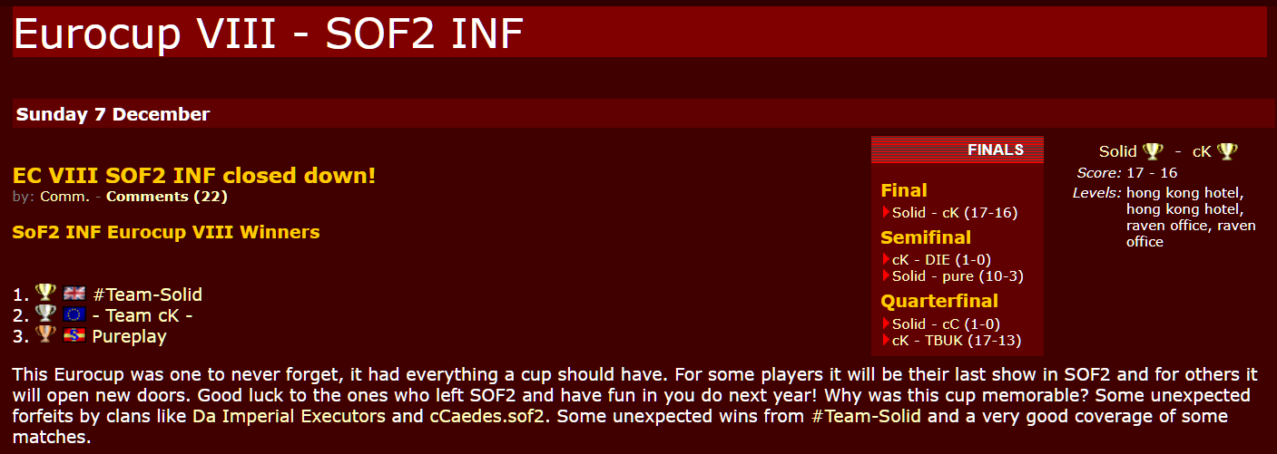 EuroCup INF VIII - Team Solid