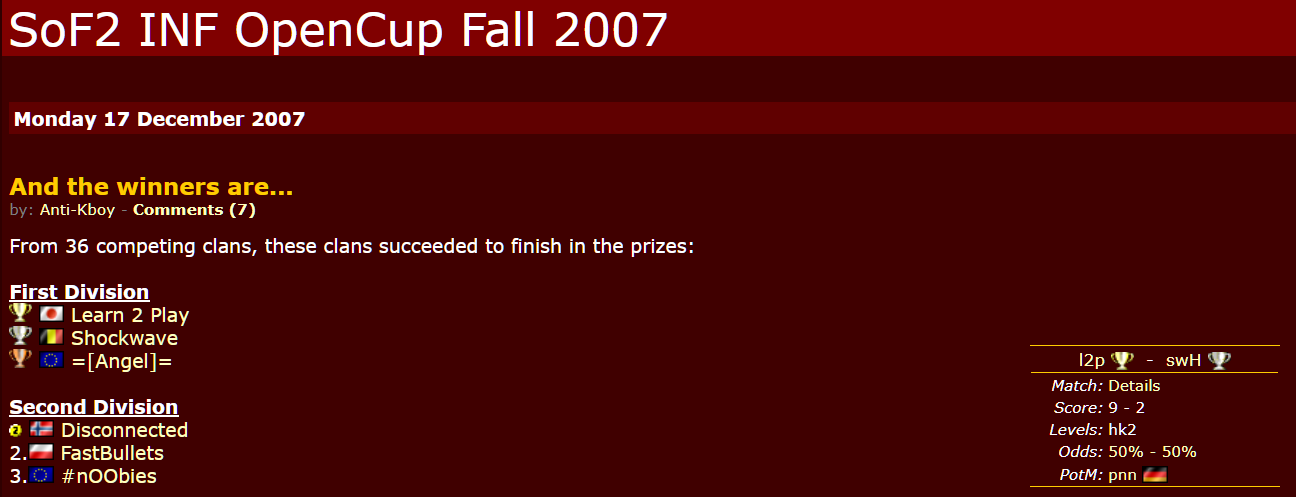 OpenCup INF 2007 - learn2play